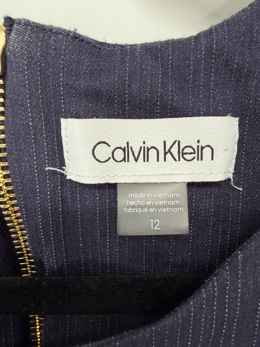Calvin Klein Sleeveless Sheath Dress Denim Size 12 - Picture 7 of 11